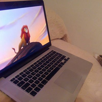 My cat watching The Lion King :)